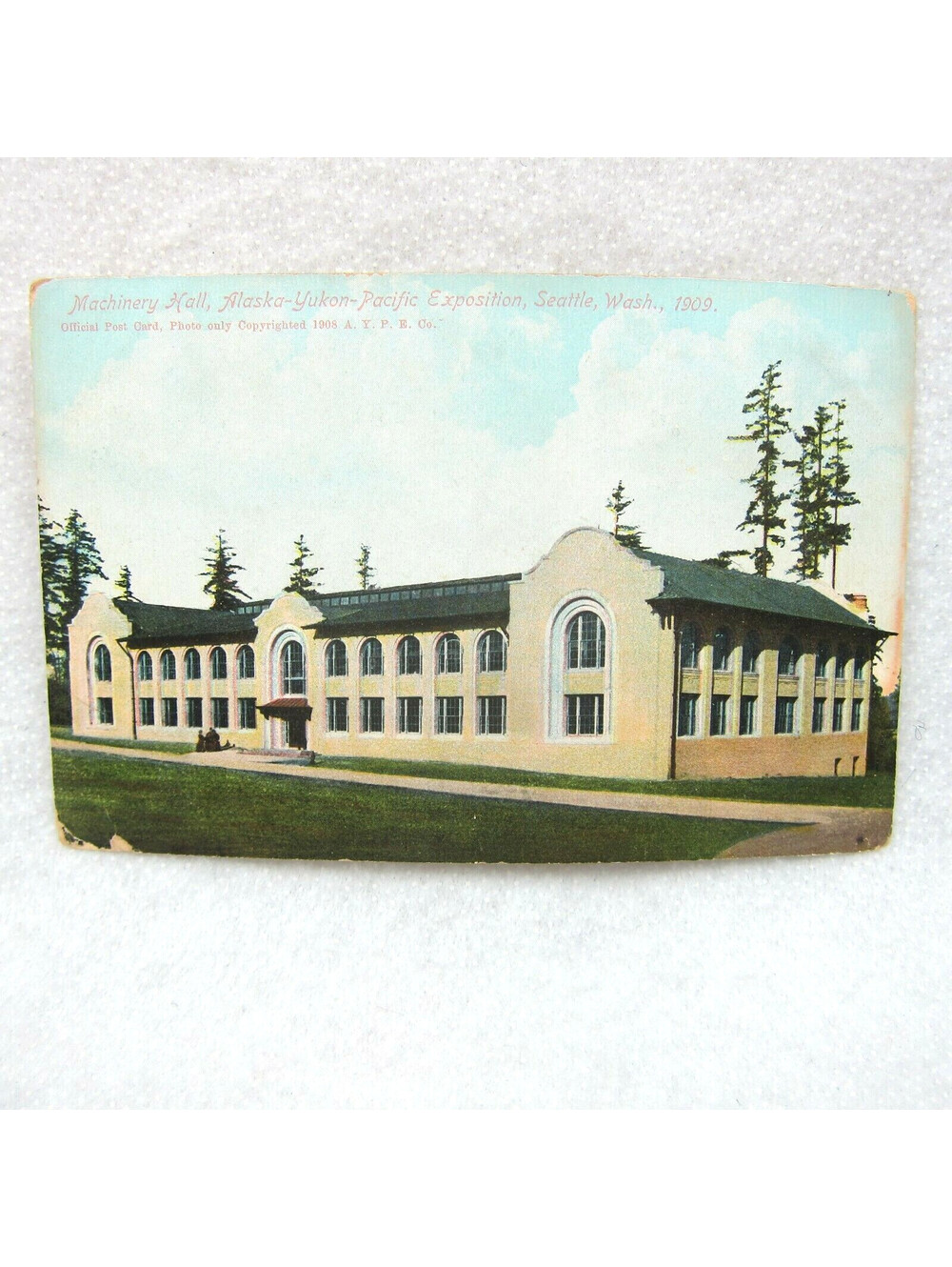Antique 1909 Seattle Worlds Fair Postcard Machinery Hall UNPOSTED RARE